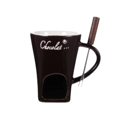 Taza De Navidad Para Derretir Tu Comida Favorita + Tenedor Especial