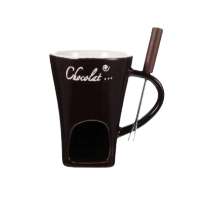 Taza De Navidad Para Derretir Tu Comida Favorita + Tenedor Especial