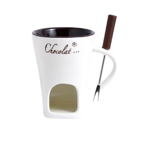 Taza De Navidad Para Derretir Tu Comida Favorita + Tenedor Especial