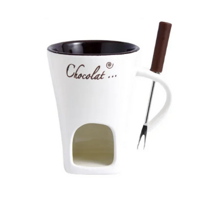 Taza De Navidad Para Derretir Tu Comida Favorita + Tenedor Especial