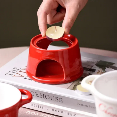 Taza De Navidad Para Derretir Tu Comida Favorita + Tenedor Especial