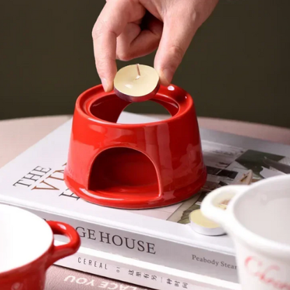 Taza De Navidad Para Derretir Tu Comida Favorita + Tenedor Especial